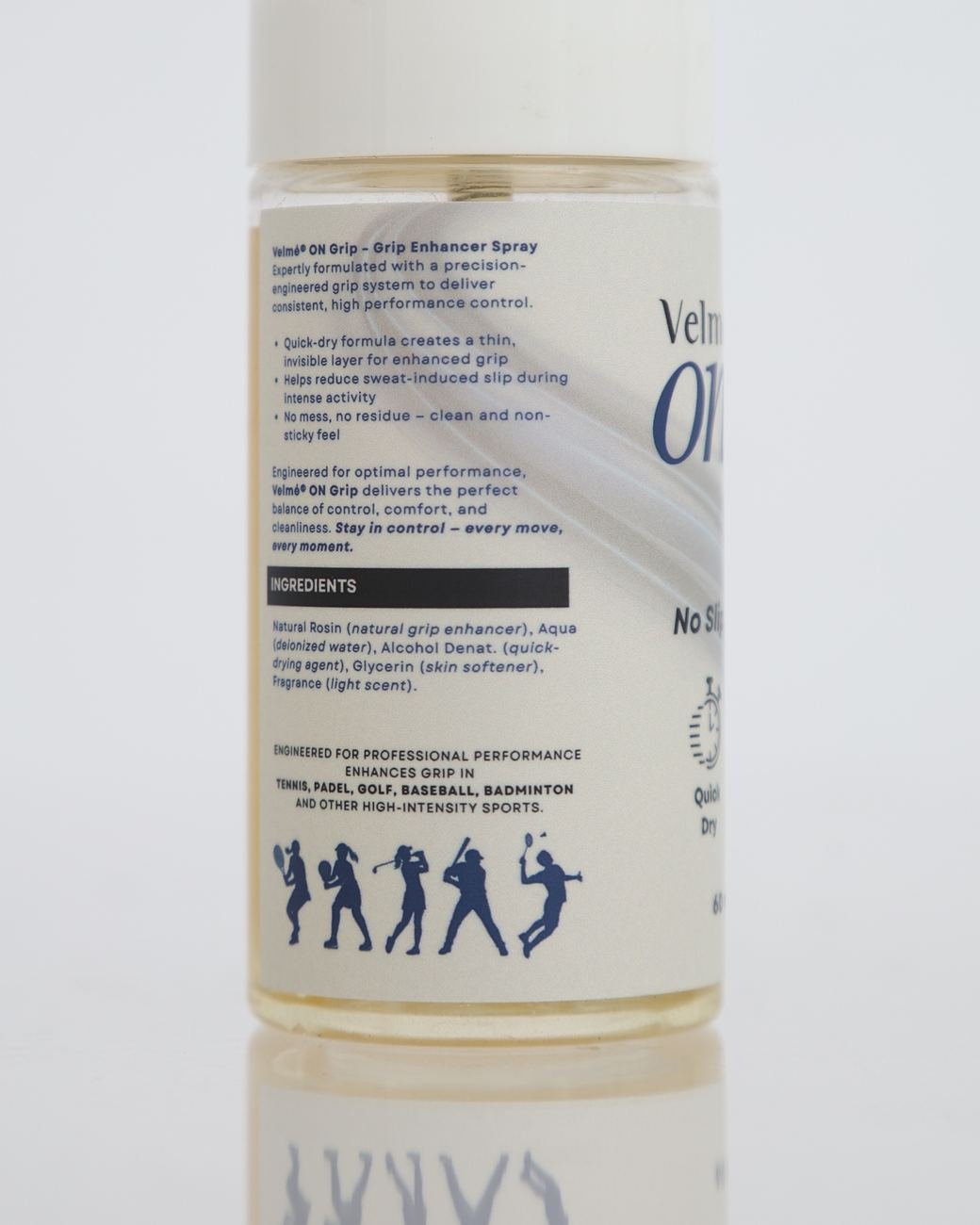 Back label of ONGrip with directions and ingredients